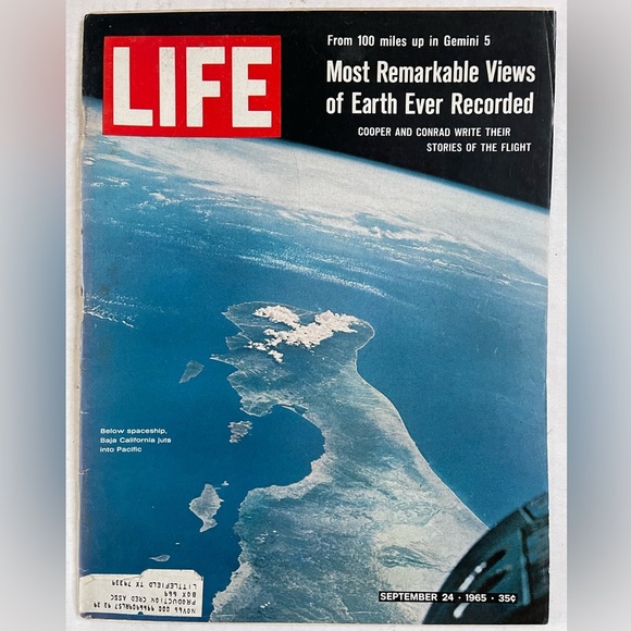 Life Magazine September 24 1965 Views of Earth From Gemini Vintage Pilsbury Ad - Picture 1 of 4